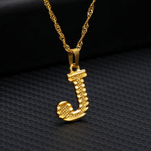 Load image into Gallery viewer, 26 letters gold-plated pendant necklace