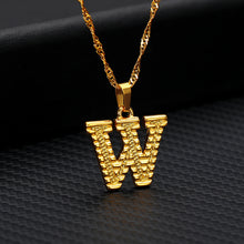 Load image into Gallery viewer, 26 letters gold-plated pendant necklace