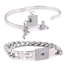 Load image into Gallery viewer, Titanium Steel Couple Love Lock, Bracelet, Key Set, Necklace