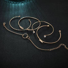 Load image into Gallery viewer, Leaf circle 5 piece set bracelet