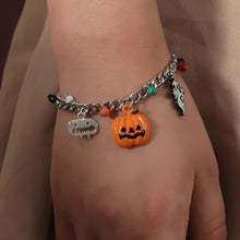 Load image into Gallery viewer, Punk Style Thick Chain DIY Pumpkin Imp Skull Bracelet