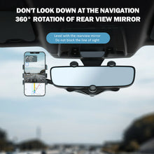 Load image into Gallery viewer, Universal 360 Degrees Rotatable Retractable Rearview Mirror Car Phone Holder Bracket US