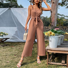 Load image into Gallery viewer, Sexy Cutout Belt Sling Wide-Leg Jumpsuit