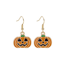 Load image into Gallery viewer, Halloween Earrings Cute Pumpkin Spooky Oil Drip Alloy Earrings Jewelry