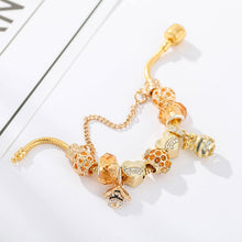 Load image into Gallery viewer, European and American fashion alloy gold-plated DIY hardworking bee ladies bracelet jewelry