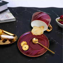 Load image into Gallery viewer, USA Espresso Range Mighty Coffee Cup 350ml, 11.8oz 1-PACK Coffee Cup And Saucer