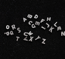 Load image into Gallery viewer, Korean Alphabet Stud Earrings Studded Zircon Simple Temperament 925 Sterling Silver Ears Japan and South Korea Hypoallergenic Earrings Earrings