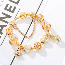 Load image into Gallery viewer, European and American fashion alloy gold-plated DIY hardworking bee ladies bracelet jewelry