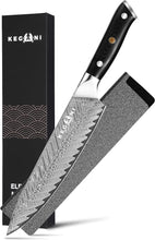 Load image into Gallery viewer, Kegani Meat Cleaver Knife 7 Inch - Damascus 73 Layers AUS-10 Steel Core Butcher Knife - G10 Handle Chinese Knife With Gift Box &amp; Sheath