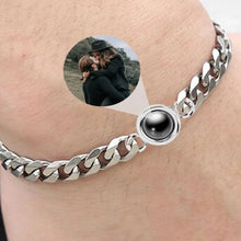 Load image into Gallery viewer, Titanium Steel Men And Women Personalized Photo Projection Custom Family Gathering Pet Couple Birthday Memory Bracele