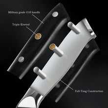 Load image into Gallery viewer, Kegani Meat Cleaver Knife 7 Inch - Damascus 73 Layers AUS-10 Steel Core Butcher Knife - G10 Handle Chinese Knife With Gift Box &amp; Sheath