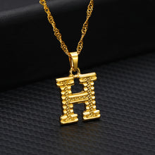 Load image into Gallery viewer, 26 letters gold-plated pendant necklace