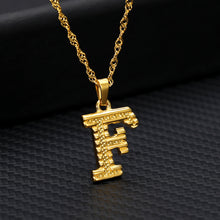 Load image into Gallery viewer, 26 letters gold-plated pendant necklace