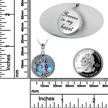 Load image into Gallery viewer, Tree of Life Locket Necklace Jewelry for Women Sterling Silver Celtic Family Tree Abalone Shell Lockets Jewelry Gifts for Mom Daughter