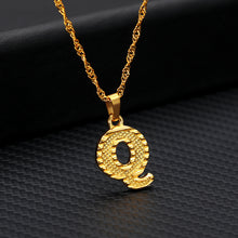 Load image into Gallery viewer, 26 letters gold-plated pendant necklace