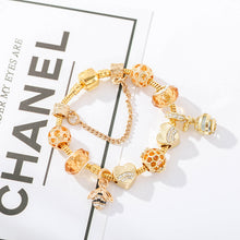 Load image into Gallery viewer, European and American fashion alloy gold-plated DIY hardworking bee ladies bracelet jewelry