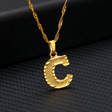Load image into Gallery viewer, 26 letters gold-plated pendant necklace
