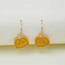 Load image into Gallery viewer, Halloween Earrings Cute Pumpkin Spooky Oil Drip Alloy Earrings Jewelry