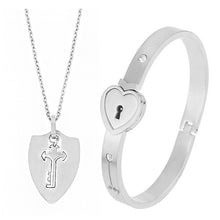 Load image into Gallery viewer, Titanium Steel Couple Love Lock, Bracelet, Key Set, Necklace