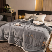Load image into Gallery viewer, Woolen Raschel Blanket Soft Thickened Thick Warm Elegant Two-tiered Fleece Luxury For Cover Sofa Bed Bedspread Winter