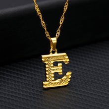 Load image into Gallery viewer, 26 letters gold-plated pendant necklace