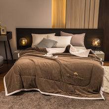 Load image into Gallery viewer, Woolen Raschel Blanket Soft Thickened Thick Warm Elegant Two-tiered Fleece Luxury For Cover Sofa Bed Bedspread Winter
