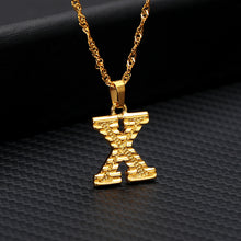 Load image into Gallery viewer, 26 letters gold-plated pendant necklace
