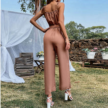 Load image into Gallery viewer, Sexy Cutout Belt Sling Wide-Leg Jumpsuit