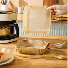 Load image into Gallery viewer, Air Fryer Disposable Paper Liners Parchment Paper Liner Non-Stick Air Fryer Paper Pads Oil Resistant Baking Paper Air Fryer Disposable Paper Liner Non-stick Disposable Liners