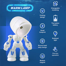 Load image into Gallery viewer, Cute LED Hero Table Lamp Mini Portable Cool Mecha Cute Robot Night Light Bedroom Home Decoration Kids Boys Gifts