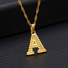 Load image into Gallery viewer, 26 letters gold-plated pendant necklace