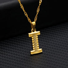 Load image into Gallery viewer, 26 letters gold-plated pendant necklace