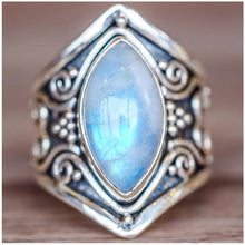 Load image into Gallery viewer, Antique silver vintage moonstone ring bracelet