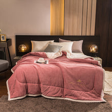 Load image into Gallery viewer, Woolen Raschel Blanket Soft Thickened Thick Warm Elegant Two-tiered Fleece Luxury For Cover Sofa Bed Bedspread Winter