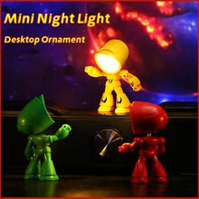 Load image into Gallery viewer, Cute LED Hero Table Lamp Mini Portable Cool Mecha Cute Robot Night Light Bedroom Home Decoration Kids Boys Gifts