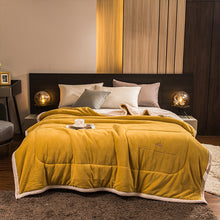 Load image into Gallery viewer, Woolen Raschel Blanket Soft Thickened Thick Warm Elegant Two-tiered Fleece Luxury For Cover Sofa Bed Bedspread Winter