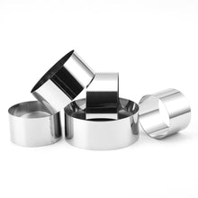 Load image into Gallery viewer, 6 Cm-10cm Stainless Steel Round Mousse Ring Cake Mold Cookie Cutter 5-piece Set