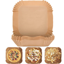 Load image into Gallery viewer, Air Fryer Disposable Paper Liners Parchment Paper Liner Non-Stick Air Fryer Paper Pads Oil Resistant Baking Paper Air Fryer Disposable Paper Liner Non-stick Disposable Liners