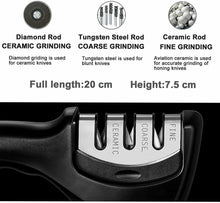 Load image into Gallery viewer, KNIFE SHARPENER Ceramic Tungsten Kitchen Knives Blade Sharpening System Tool USA