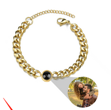 Load image into Gallery viewer, Titanium Steel Men And Women Personalized Photo Projection Custom Family Gathering Pet Couple Birthday Memory Bracele