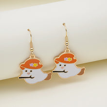 Load image into Gallery viewer, Halloween Earrings Cute Pumpkin Spooky Oil Drip Alloy Earrings Jewelry