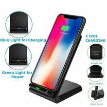 Load image into Gallery viewer, Fast Qi Wireless Charging Stand Dock Charger For IPhone 8 X XS 11 12 13 Pro Max