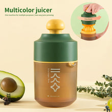 Load image into Gallery viewer, Mini Portable Manual Juicer Citrus Juicer Manual Lemon Squeezer Lime Orange Juicer Homemade DIY Fruit Orange Separating Juicer Fruit Separator Not Splash Semi-Transparent Non-electric Lemon Squeezer