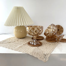 Load image into Gallery viewer, Ins Style Retro Amber Embossed Crystal Glass