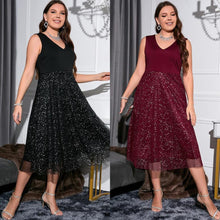 Load image into Gallery viewer, Women's V-neck Temperament Slim Polka-dot High-end Dress