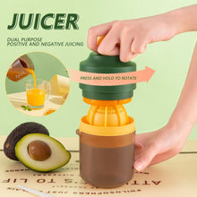 Load image into Gallery viewer, Mini Portable Manual Juicer Citrus Juicer Manual Lemon Squeezer Lime Orange Juicer Homemade DIY Fruit Orange Separating Juicer Fruit Separator Not Splash Semi-Transparent Non-electric Lemon Squeezer