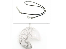 Load image into Gallery viewer, Cross-Border New Handmade Necklace Jewelry Moon Natural Crystal Stone Tree Of Life Jewelry Pendant Necklace Accessories