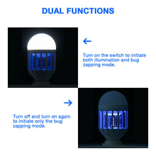 Load image into Gallery viewer, Bug Zapper Light Bulb Mosquito Lamp Fly Trap Killer Indoor Outdoor Insect E26 E27