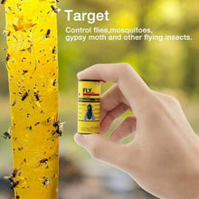 Load image into Gallery viewer, Insect Bug Fly Glue Paper Catcher Trap Ribbon Tape Strip Sticky Flies 16 Rolls