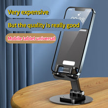Load image into Gallery viewer, Foldable Phone Stand For Desk - Height Adjustable Cell Phone Holder Portable Cellphone Cradle Desktop Dock Metal Base 360 Degree Rotatable Compatible With Phone Tablet PC